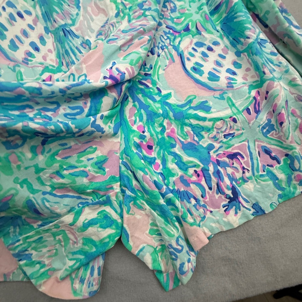 Lilly Pulitzer Karlie Wrap Romper Women Medium Amethyst Tint Crayesa Floral Wrap - Picture 7 of 16